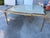 Vintage Louis XVI Style Wrought Iron and Antiqued Mirror Glass Top Coffee Table For Sale - Image 15 of 18