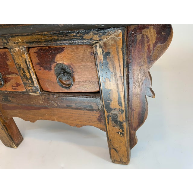 Antique Chinese Small Two-Drawer Stand or Side Table For Sale - Image 11 of 12