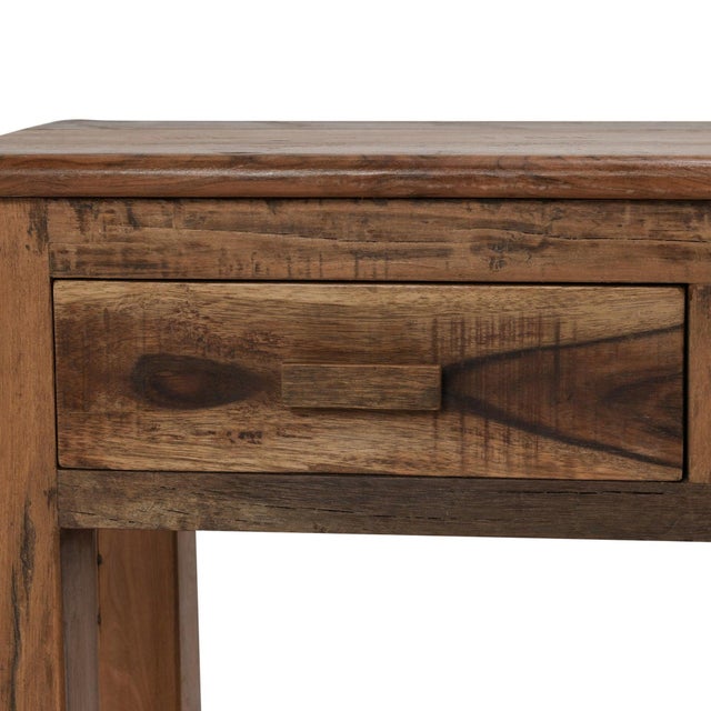 Rustic Salvaged Three-Drawer Console Table For Sale - Image 4 of 4