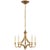 Metal Chapman & Myers for Visual Comfort Signature Mykonos Small Chandelier in Gilded Iron For Sale - Image 7 of 8