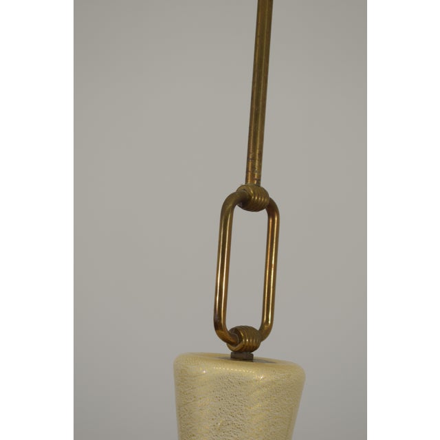 Murano Glass and Brass Chandelier from Barovier & Toso, 1950s For Sale - Image 13 of 15