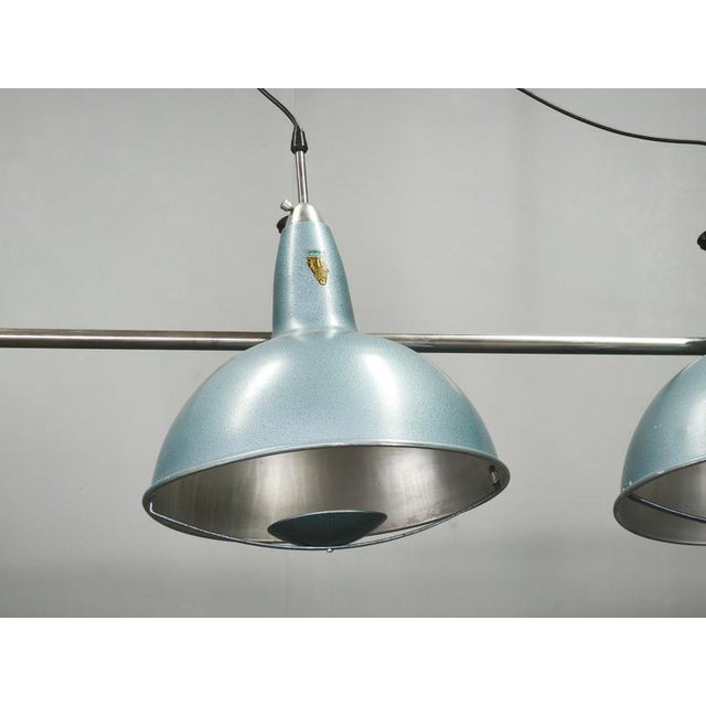 1970s Italian Industrial 3-Light Chandelier from A.L.F Firenze, 1970s For Sale - Image 5 of 18