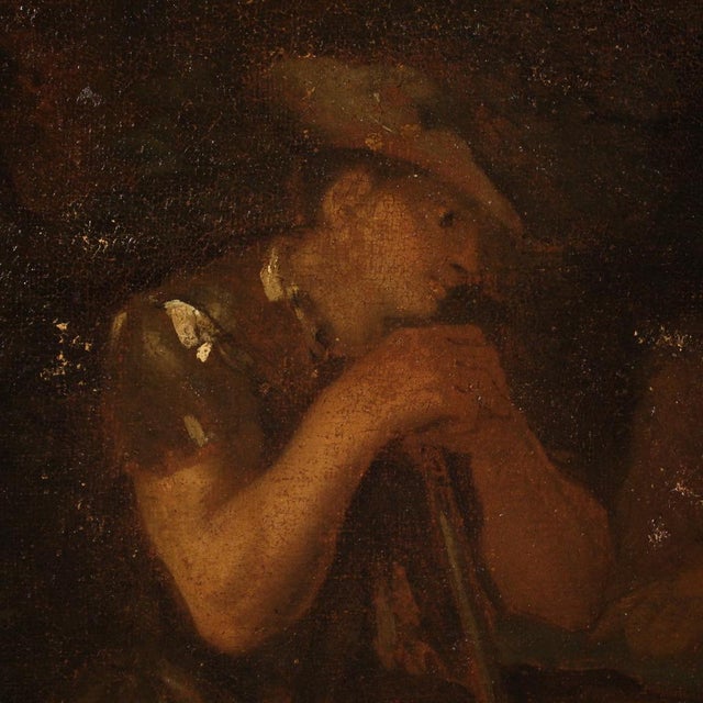 17th Century Venetian School Artist, Figurative Scene, 1640, Oil on Canvas, Framed For Sale - Image 5 of 16