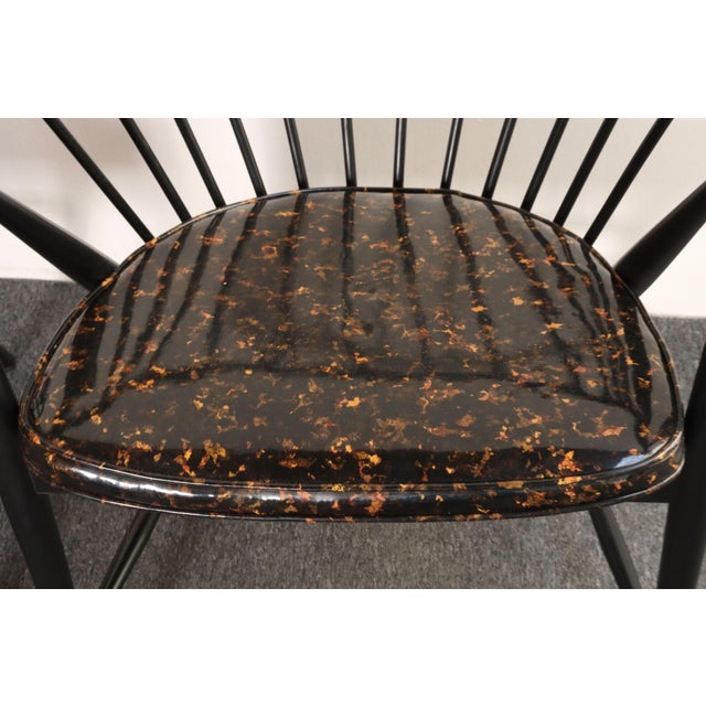 Pair of Swedish Modern Ebonized Beechwood Sunfeather Arm Chairs by Sonna Rosen For Sale - Image 9 of 18