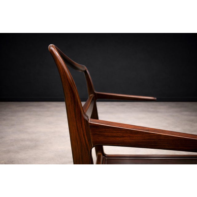 Bar Cart in Rosewood & Glass, Carlo Hauner and Martin Eisler, 1950s - Lot 193 For Sale - Image 12 of 14