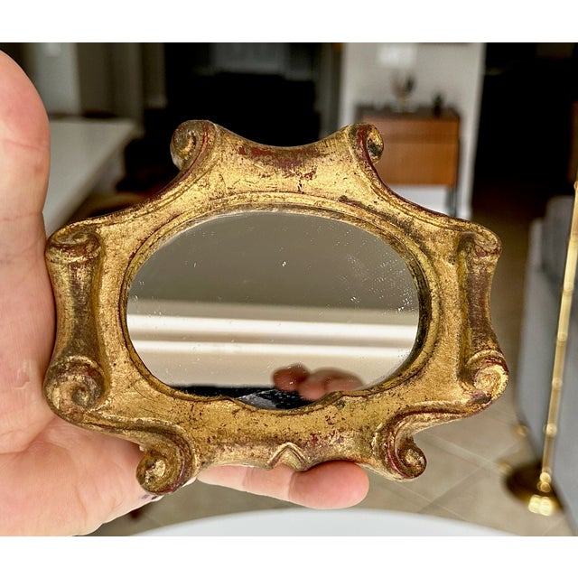 Mid-Century Italian Giltwood Florentia Accent Mirrors - A Pair For Sale - Image 9 of 16