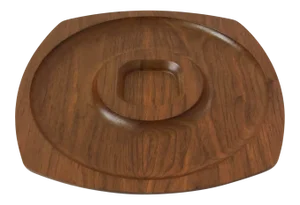 Mid Century Divided Wood Tray by Gladmark
