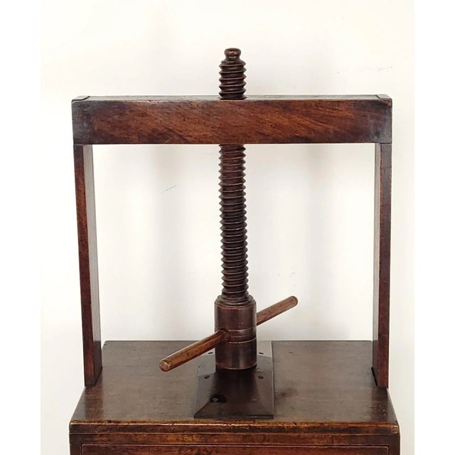 Traditional Oak Linen Press Over One Drawer on Later Stand, 18th Century England and Later For Sale - Image 3 of 11