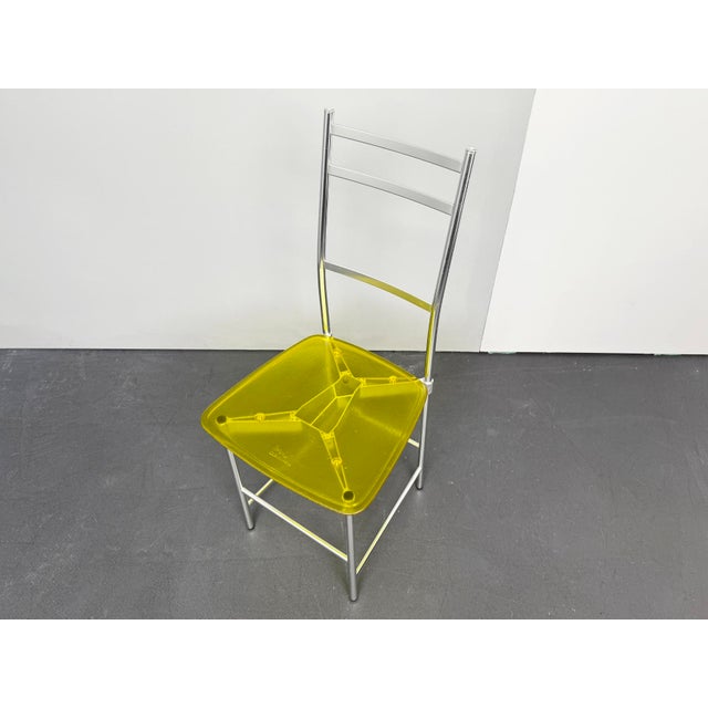 Mid-Century Modern Yellow Chair by Ycami Edizioni, Italy, 1980s For Sale - Image 3 of 6