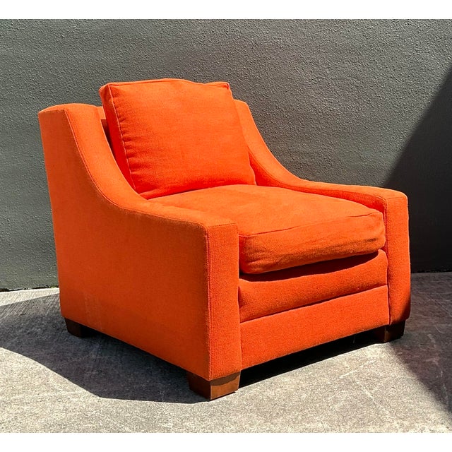 Ralph Lauren Vintage Ralph Lauren Upholstered Lounge Chair For Sale - Image 4 of 12