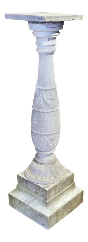 Italian Carrera Marble Pedestal