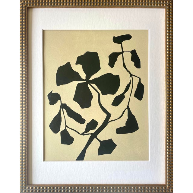 Contemporary 2026 Contemporary Botanical Paintings on Paper by Artist r.k. Red - A Pair For Sale - Image 3 of 5