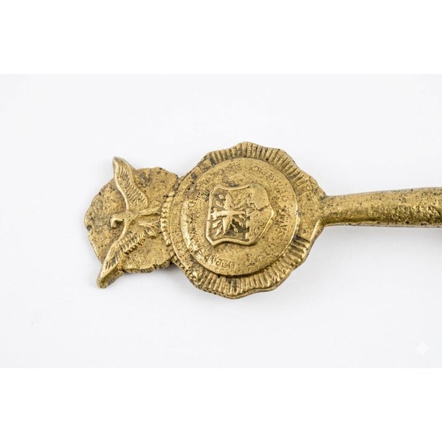 Turkish Vintage Turkish Figural Brass & Stainless Steel Shish Kebab Skewers - Set of 6 For Sale - Image 3 of 9