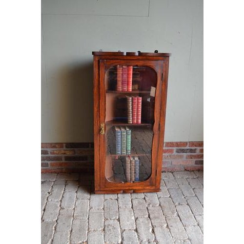 Antique Oak Biedermeier Wall Corner Cupboard For Sale - Image 11 of 11