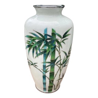 Japanese Meiji Musen Cloisonné Bamboo Vase attributed to Ando Jubei, 1900s For Sale