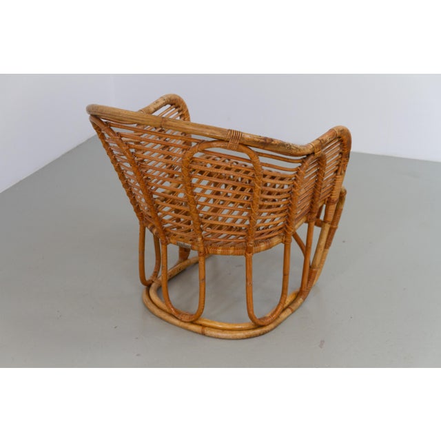 Danish Rattan Lounge Chair by Tove Kindt-Larsen for R. Wengler, 1940s For Sale - Image 13 of 18