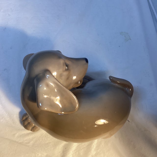 Mid 20th Century Mid 20th Century Royal Copenhagen Porcelain Figurine, Dachshund Puppy For Sale - Image 5 of 11