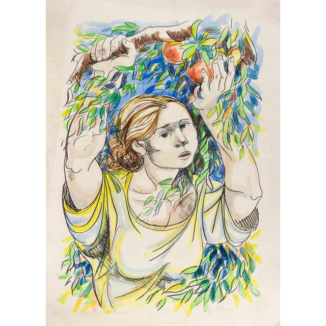 Lithograph realized in 1970s. Hand signed. Not numbered, as issued. Very good condition. This piece is attributed to the...