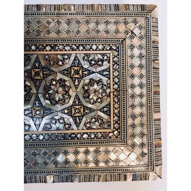Vintage Middle Eastern Moorish Mosaic Marquetry Inlay Box For Sale - Image 11 of 12