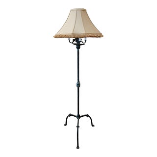 1970s Paul Ferrante Wrought Iron Floor Lamp For Sale