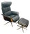 Img Space 5300 Ergo-Tilt Leather Recliner (T401 Tuxedo/Oak) For Sale
