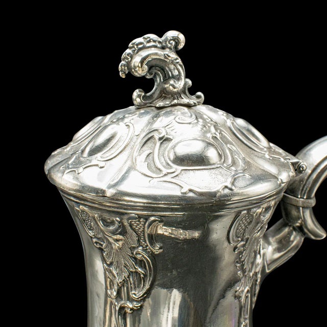 Antique 4 Piece Tea Service, English, Silver Plate, Coffee Pot, Edwardian, 1910 For Sale - Image 12 of 12