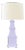 Matthew Izzo Home Allegra Handpainted Lavender Tole Table Lamp With Cream Silk Shade For Sale