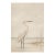White Egret Coastal Study, Minimalist Bird Wall Art Print, 24″ × 36″ For Sale
