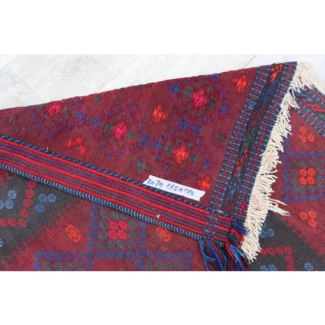 Vintage Handwoven Sofreh Kilim, 1920s For Sale - Image 12 of 13