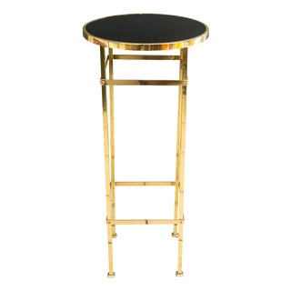 Art Deco Side Table with Black Glass, Vienna, 1920s For Sale