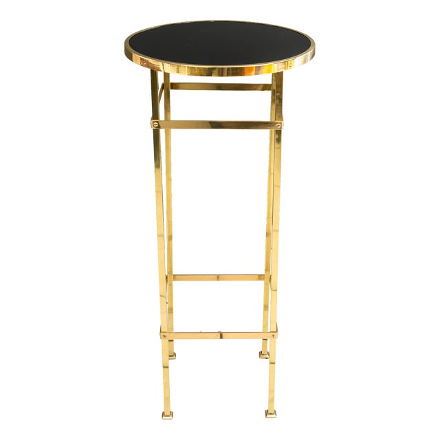 Art Deco Side Table with Black Glass, Vienna, 1920s For Sale