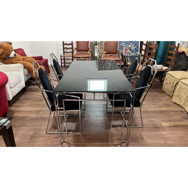 Mid-Century Modern Mid-Century Chrome Dining Set (5 Pcs) For Sale - Image 3 of 8