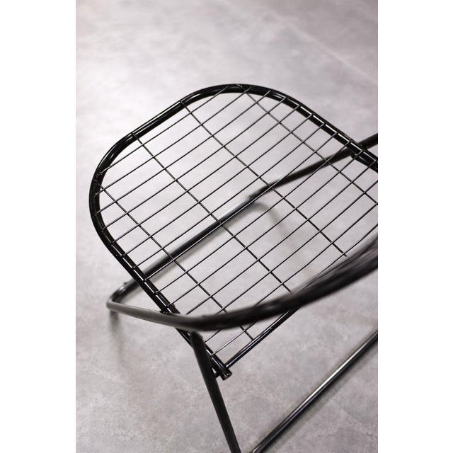 Metal Vintage Swedish Black Metal Åland Chairs by Niels Gammelgaard for Ikea, 1980s, Set of 5 For Sale - Image 7 of 18