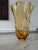 Mid-Century Modern 1950s Tall Amber Art Glass Vase in the Style of Empoli Glass For Sale - Image 3 of 13