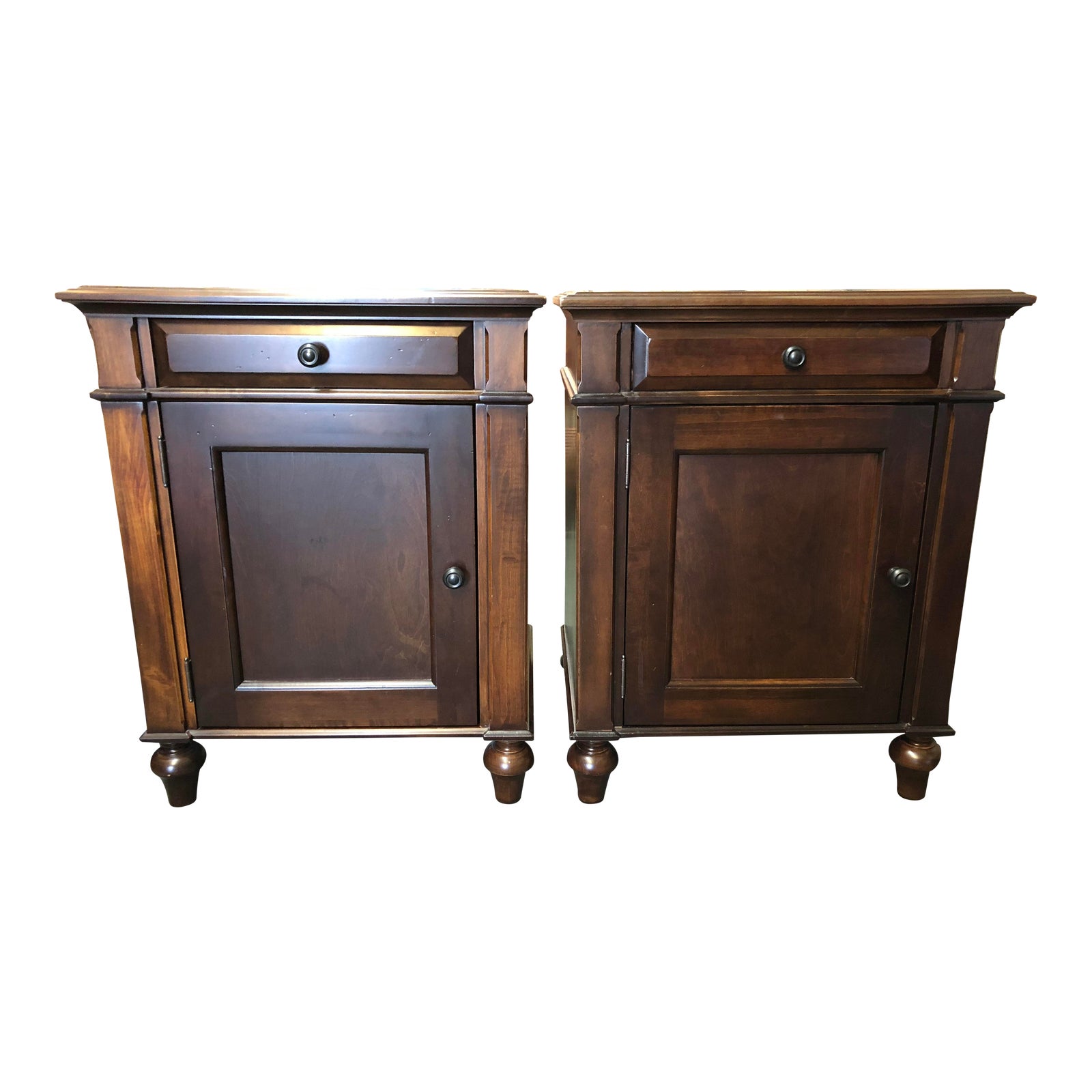 Empire Restoration Hardware Camden Tobacco Night Stands a Pair Chairish