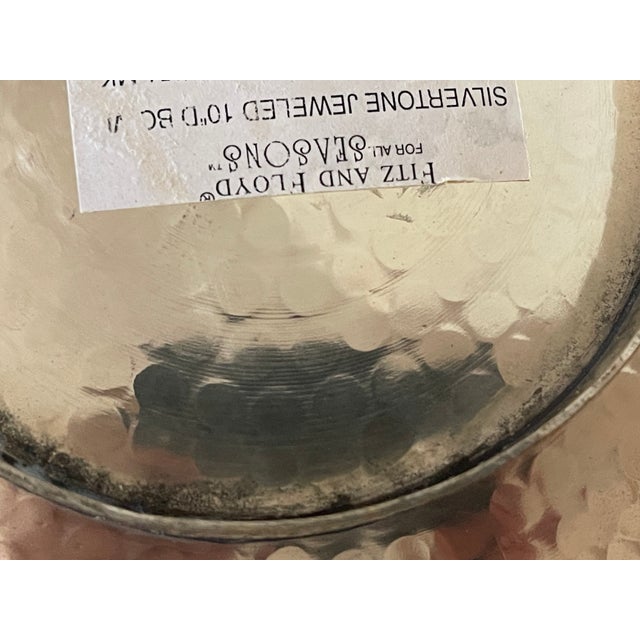 Shabby Chic Vintage Fitzsnd Floyd Handmade Silvered Bowl Embellished For Sale - Image 3 of 5