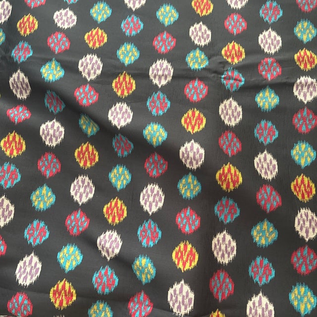 Black Etro Black Multicolor Upholstery Fabric 3 Yards For Sale - Image 8 of 9