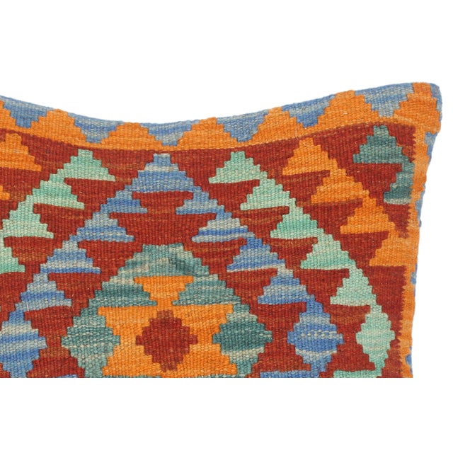 Shabby Chic Shabby Chic Turkish Sidney Hand Woven Kilim Throw Pillow For Sale - Image 3 of 5