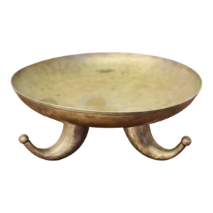 Vintage H.R.W. Fink German Hand Crafted Silver Decorative Bowl With Jester Hat Legs