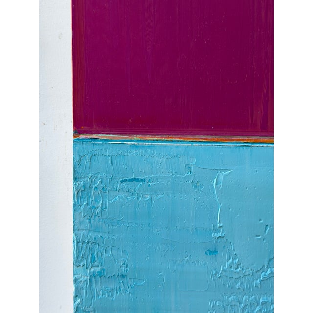 Wood Contemporary Abstract Oil on Canvas/Wood "#1793" by Arvid Boecker For Sale - Image 7 of 9