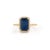 VR Jewels 3.31ct Emerald-Cut Blue Sapphire Diamond Modern Engagement Ring Size 8 in 14k Gold For Sale - Image 4 of 18