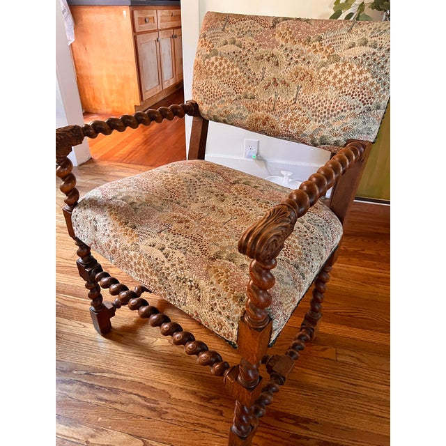1920s English Revival Jacobean Style Chair Chairish