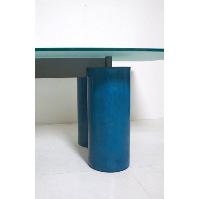 Blue Serenissimo Table by Lella & Massimo Vignelli for Acerbis, 1980 For Sale - Image 8 of 11