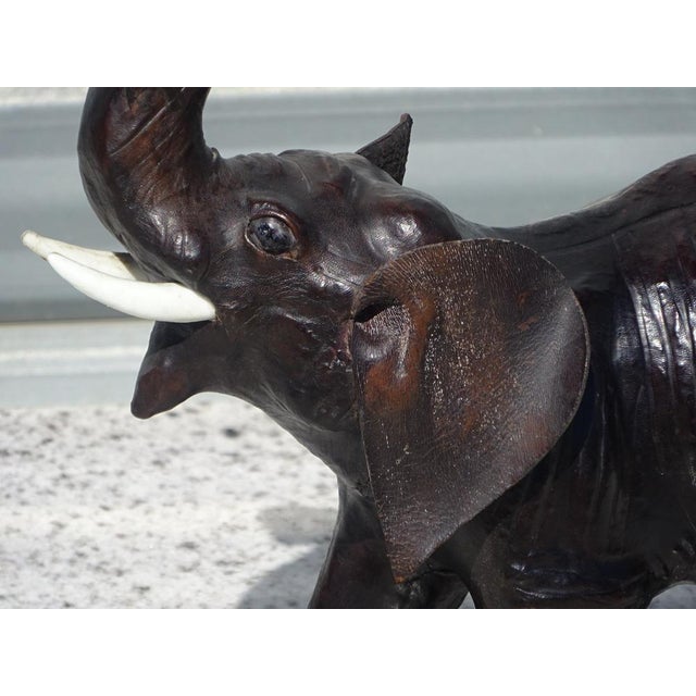 Asian Leather Elephant Figurine, 1960s For Sale - Image 3 of 15