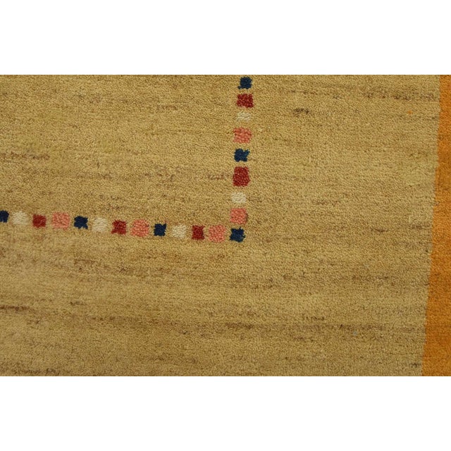 Gabbeh Rug 5’8” X 7’10” Beige Wool Contemporary Hand-Knotted Carpet For Sale - Image 4 of 14