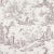 Schumacher Shengyou Toile Fabric in Driftwood For Sale