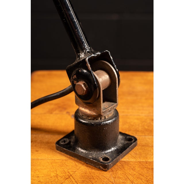 Metal 1930s Articulated Industrial Lamp by Kaiser Leuchten For Sale - Image 7 of 11