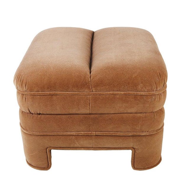 Leather Suede Ottoman by Bernhardt Chairish