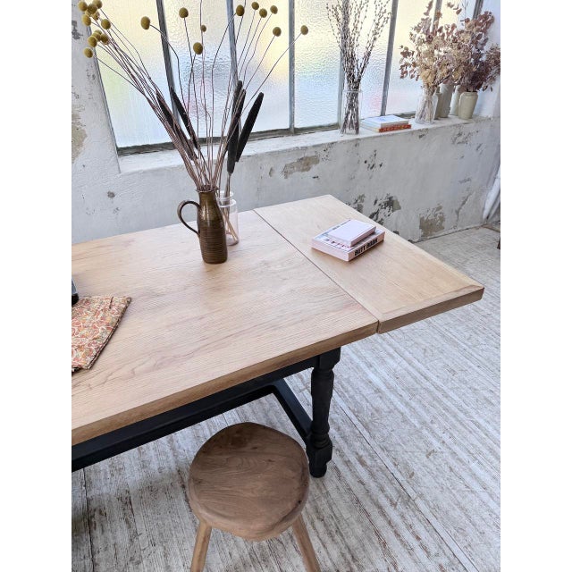 Farmhouse Table in Oak with Extensions, 1960s For Sale - Image 13 of 18