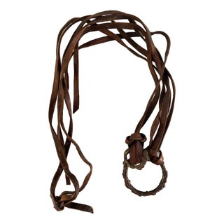 Vintage Leather Harness Strap Wall Hanging Decor For Sale